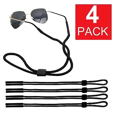 4-Pack Neck Strap Sport Sunglass Eyeglass Read Glasses Cord Lanyard Holder Black • $4.95