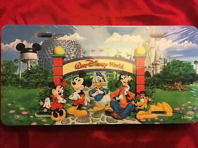 Walt Disney World Vinyl License Plate Brand New Mickey Minnie Donald Duck Goofy  • $11