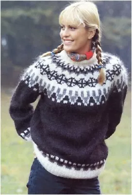 Ladies' Chunky Nordic Pullover 32 - 42  Knitting Pattern 10166 (NOT GARMENT) • £3.75