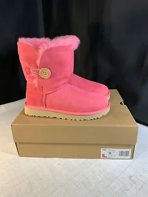 UGG Bailey Button II 1016226 Womens Pink Mid-Calf Winter Boots Size 6 • $76.49
