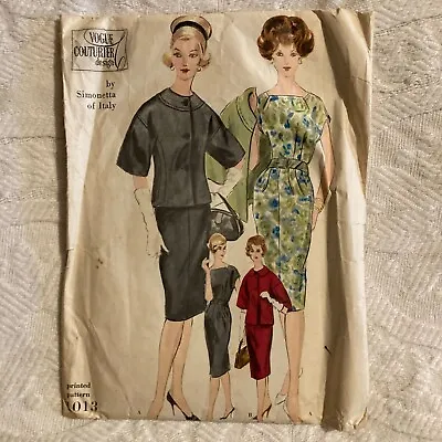 Vintage 60s  VOGUE Couturier Design Pattern 1013 SIMONETTA Of ITALY 12 • $15.99