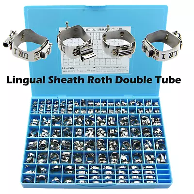 Dental Orthodontic Molar Bands Roth 022 Conv Double Tubes Lingual Sheath GAC  • $208.99