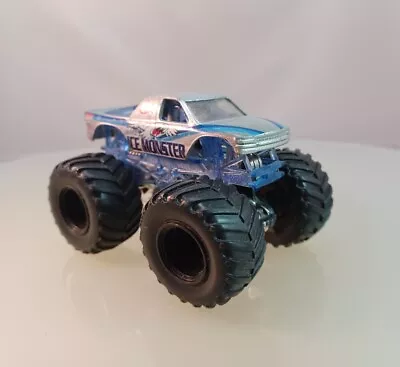 Hot Wheels Monster Jam Michigan Ice Monster Edge Glow Silver - 2013 • $11.49