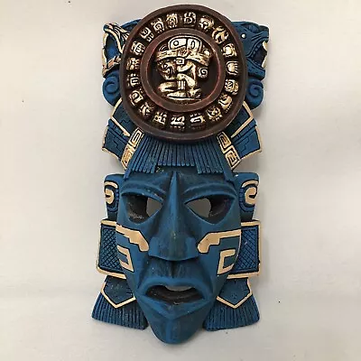 Mayan Calendar Mask Warrior Artisan Artwork Chichén Itza Yucatan Wall Art Jaguar • $49.99