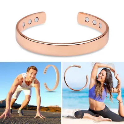 Pure Copper Magnetic Bracelet Arthritis Therapy Energy MEN WOMEN  • $3.36
