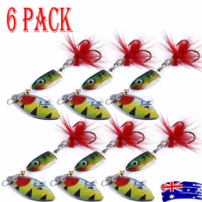 $8.95 • Buy 6x Redfin Spinners 7g Spinner Spoon Bait Fishing Lure Trout Lures Baits Bass