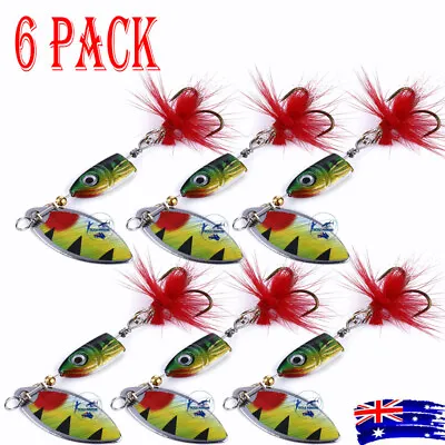 6x Redfin Spinners 7g Spinner Spoon Bait Fishing Lure Trout Lures Baits Bass • $8.95