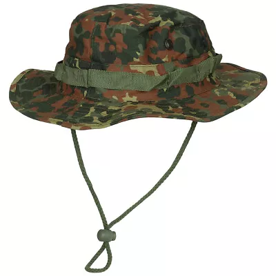 Gi Boonie Jungle Combat Hat German Army 100% Cotton Ripstop Flecktarn Camo S-Xxl • $42.85