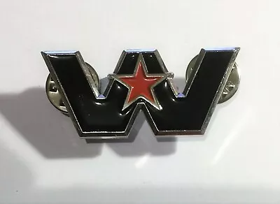 Western Star Truck Black/Chrome  Badge Trucker Hat Pin Lapel Pin 2 Clutches • $12