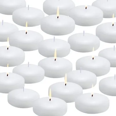 24/48 Pack Floating Candles 3” White Unscented Dripless Wax Burning Candles • $21.99