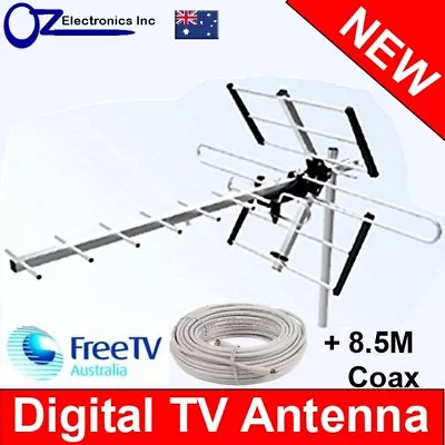 Greentek Outdoor TV Antenna UHF VHF FM 4 AUSTRALIAN Conditions Country Areas • $39.90