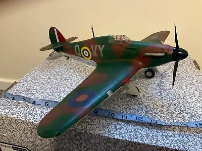 Pro Built Stunning AIRFIX 1/24 Battle Of Britain Hurricane Model Aircraft Ww2 • £165