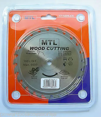 150mm MTL Brand TCT Circular Saw Blade Thin Kerf 4 Ryobi RWSL180 Cordless Saw  • £17.50