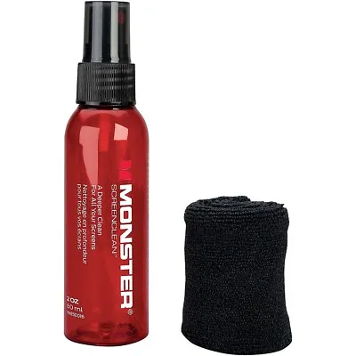 Monster Cable ScreenClean 60ML Bottle & Microfiber Cloth • $15.99