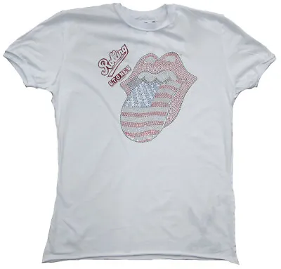 Amplified Official Vintage Rolling Stones Rhinestone USA Click Vip T-SHIRT S XXL • $81.41