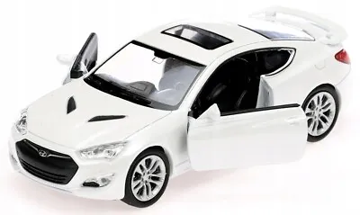WELLY DieCast 1:34 HYUNDAI GENESIS II COUPE WHITE New Model Car Metal In Box • $8.99