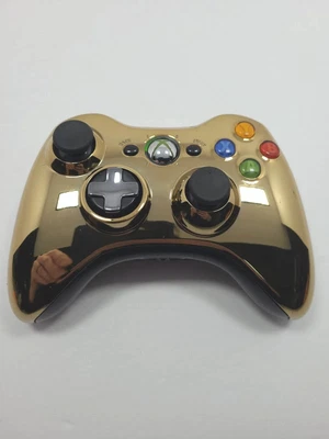 $34.99 • Buy Microsoft Xbox 360 Gold Chrome Special Edition Controller OEM Tested
