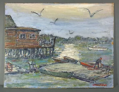 Vintage William Fisher (American 1891-1985) Original Impressionist Oil Painting • $245