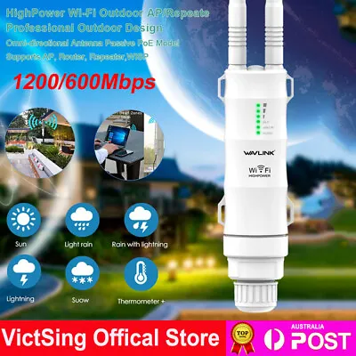 $122.54 • Buy Outdoor AC1200/600 WiFi Extender Wireless Singal Range Repeater Router AP 2.4+5G