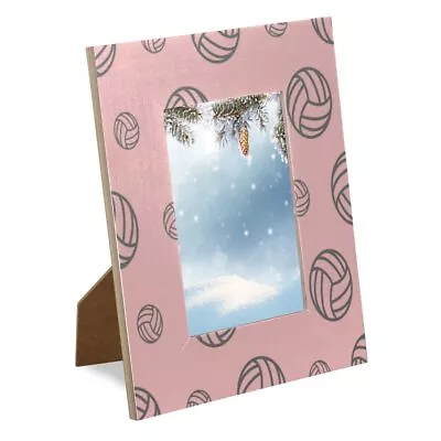 Volleyball Pink 4x6 Picture Frame Wood Photo Frames For Table Top Display Wal... • $39.44