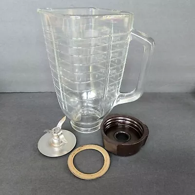 $15 • Buy Oster Glass Blender Jar Assembly Replacement 5 Cup Blades End Cap Washer Parts