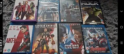 Marvel Mcu Dvd Blu Ray Bundle Thor Iron Man Avengers  Superhero Movie Film  • £12.99