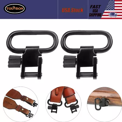 Tourbon 2 Pcs 1  Strap Swivels QD Quick Release Shotgun/Rifle Sling Mount Metal • $13.49