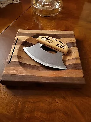 Macaulay Salmon Hatchery Juneau Alaska Large 8  Chopping Bowl With 6  Ulu Knife  • $25