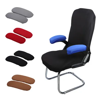 $5.93 • Buy 2pcs Swivel Chair Armrest Covers Office Arm Cover Elastic Chair Covers Protector