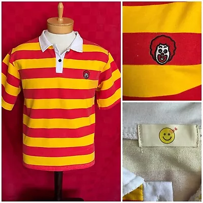 McDonald’s Ronald McDonald Polo Shirt Ketchup & Mustard Colors Women’s Size Lg • $18