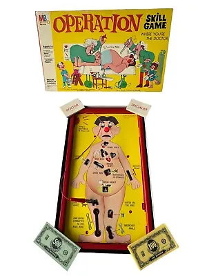 Operation Electronic Vintage Board Game 1965 Milton Bradley Smoking Doctor 4545 • $8.64