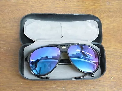 Vintage Bolle Spectra Irex Black Ski Mountaineering Aviator Sunglasses W/ Case • $95