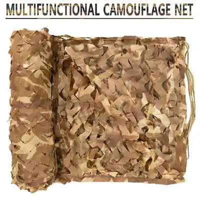 Military CamouflageNet Outdoor Mountaineering Camping Awning Hunting Sun Shelter • £28.56