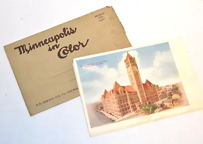 $27.79 • Buy 1920 Minneapolis In Color 20 Image Accordian Style V. O. Hammon W/envelope.