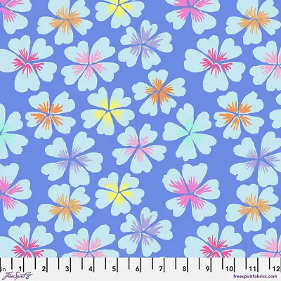 New! Spring 2024 Kaffe Fassett Petals Gp201 Blue Cotton Floral Fabric 1/2 Yd • $6.40