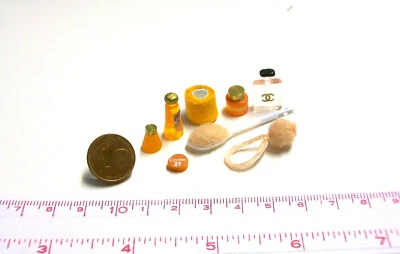 £7.29 • Buy 7406# Miniature Bath Set With Shower Gel, Brushes - Dollhouse M 1:12 - Gnip