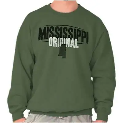 Mississippi Original Souvenir Tourist State Adult Long Sleeve Crew Sweatshirt • $26.99