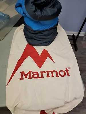 Marmot 15 Trestles Mummy Sleeping Bag REG LZ Blue 33 X 94 With Marmot Cinch Bag • $79