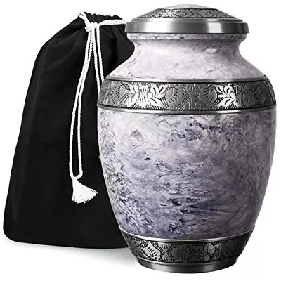 Cremation Urn For Adult Human Ashes Large Handcrafted Funeral Memorial With Stri • $61.42