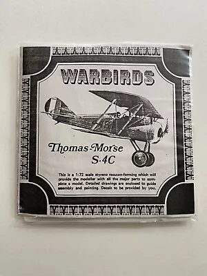 $7.99 • Buy Warbirds (Hannant) 1/72 Thomas-Morse S-4C VacuForm Model Aircraft Kit