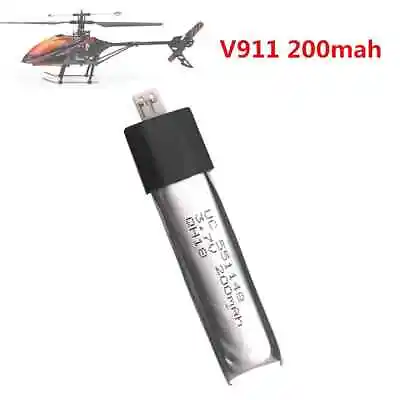 $23.95 • Buy 4Pcs  3.7v 200mah Lipo Battery For Wltoys V911 V911-1 V911-2 Rc Helicopter Drone