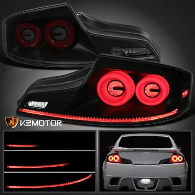 Smoke Fits 2003-2007 Infiniti G35 Coupe LED Tail Lights Sequential Signal Lamps • $324.38