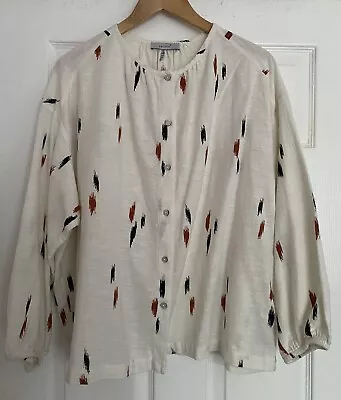 Per Una Marks & Spencer Women’s Brushed Cotton Size 12 Oversized Blouse/ Top • £10