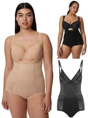 Ex M&S Body Define Firm Control Wear Your Own Bra Bodysuit Corselette • £19.99