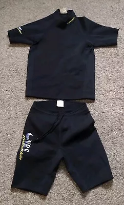 NRS Hydroskin Men's (?) Shirt Shorts Size Large Black Neoprene A14 • $39.98