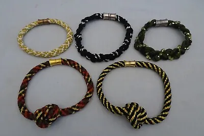 £59.22 • Buy Vintage Lot Of 5 Twist & Braided Necklace Magnetic Snap Valerie Peyton Horn VPH