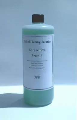 32oz Nickel Plating Solution With Anode & Brighteners Electroplating 1 Quart • $27.98