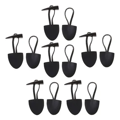 £5.56 • Buy 6 Pairs Black Leather Horn Toggle Buttons For Duffle Coat Jacket Fasteners