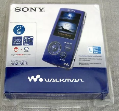 Sony Walkman NWZ-815 Blue 2GB All Accessories New In Sealed Retail Package • $77.67