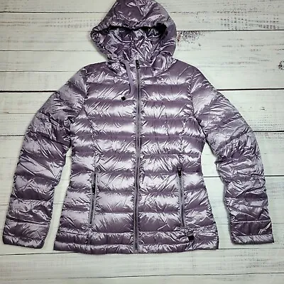 Women's Andrew Marc Packable Premium Down Puffer Quilted Jacket Hooded Zip Up XS • $25.19